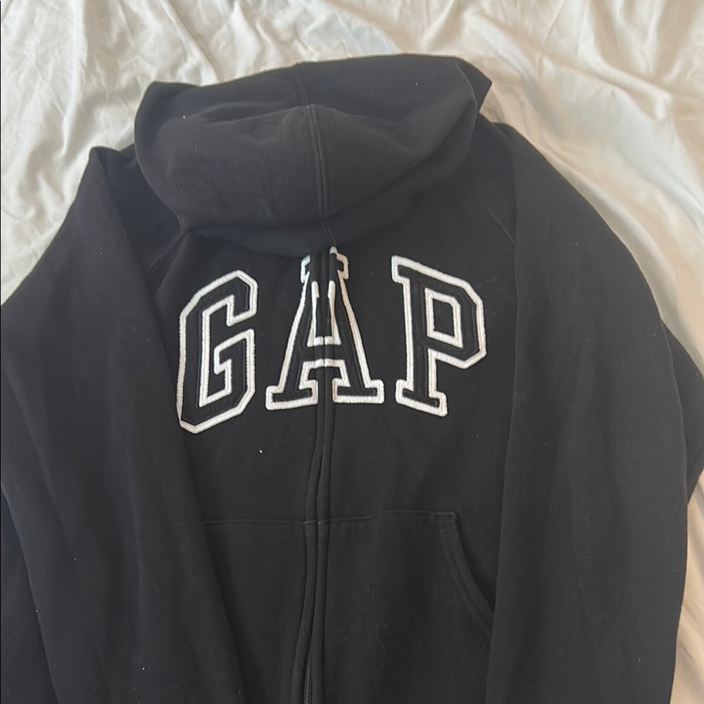 GAP Classic Black Zip-Up Hoodie